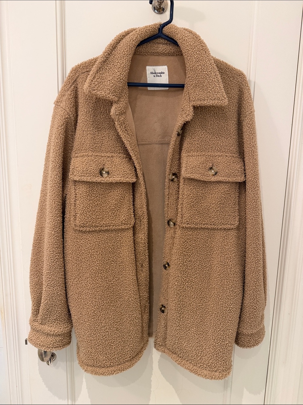 Abercrombie & Fitch Camel Teddy Sherpa Jacket